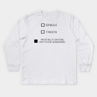 DATING MATTHEW DADDARIO Kids Long Sleeve T-Shirt